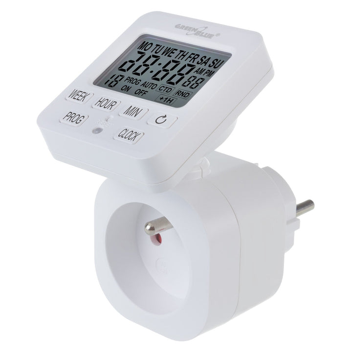 Tidsafbryder - digital timer GreenBlue, maks. belastning 16A, IP20, GB605 E