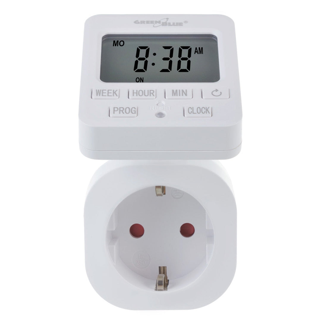 Tidsafbryder - digital timer GreenBlue, maks. belastning 16A, IP20, GB605 F