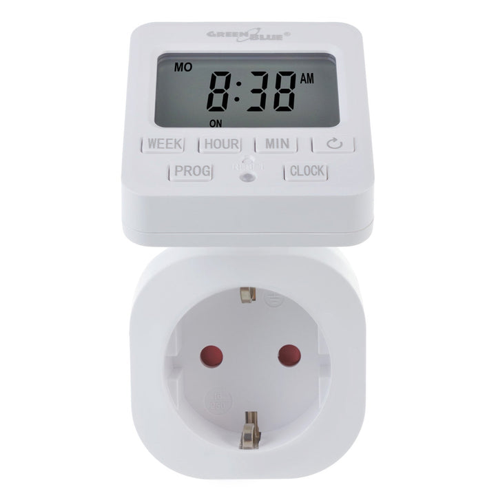 Tidsafbryder - digital timer GreenBlue, maks. belastning 16A, IP20, GB605 F