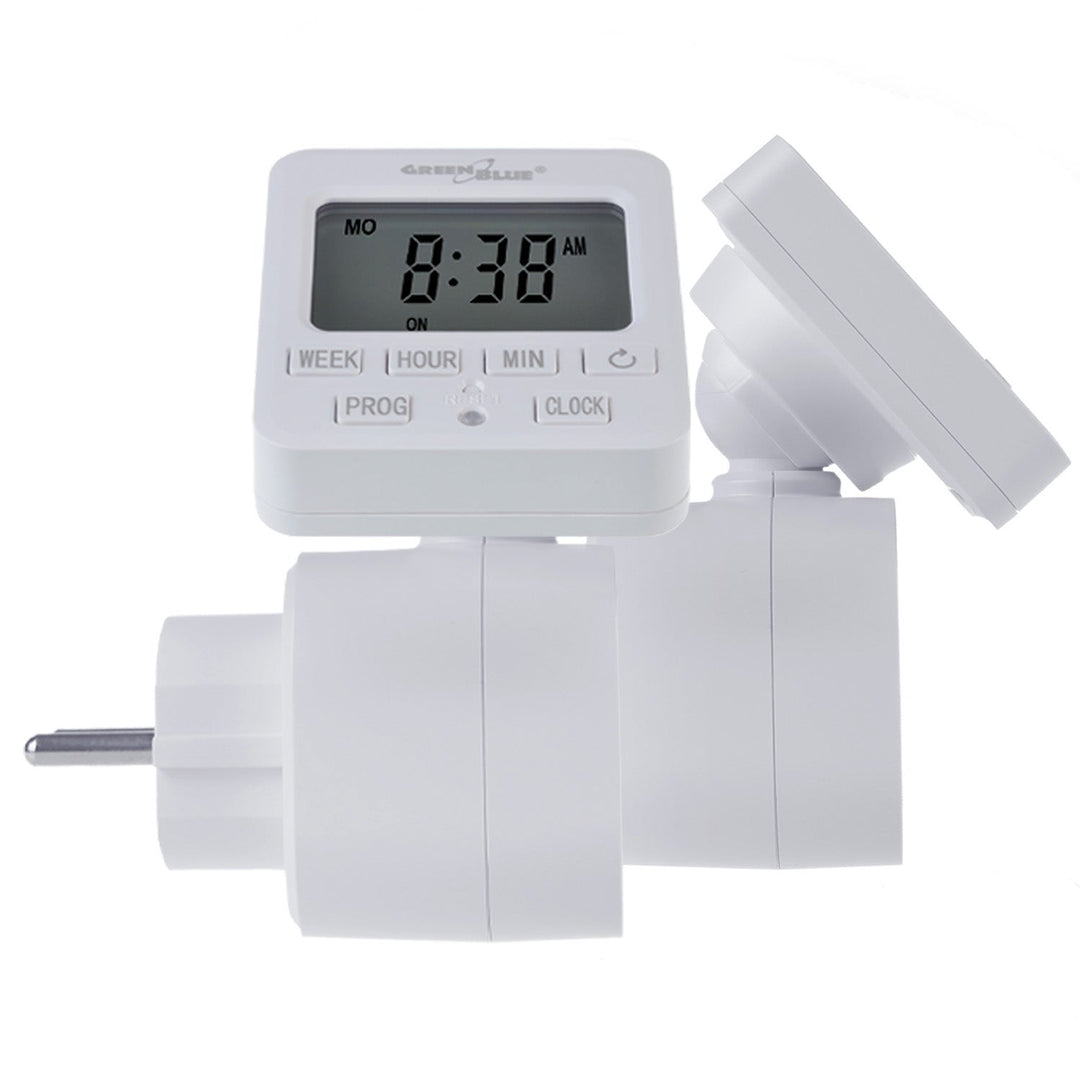 Tidsafbryder - digital timer GreenBlue, maks. belastning 16A, IP20, GB605 F
