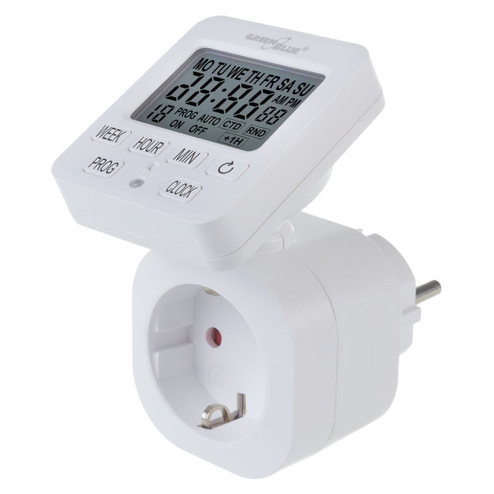 Tidsafbryder - digital timer GreenBlue, maks. belastning 16A, IP20, GB605 F