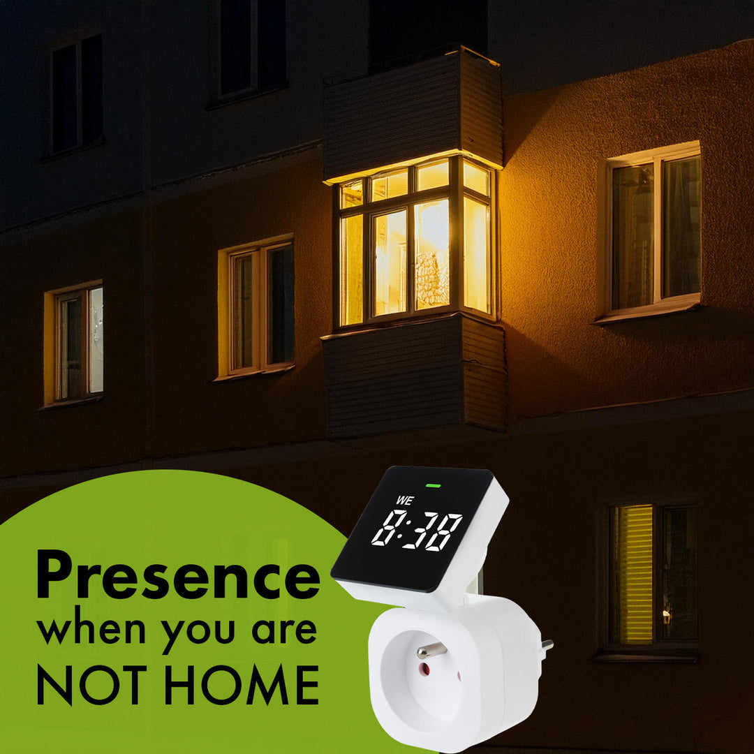 Tidsafbryder - digital timer GreenBlue, maks. belastning 16A, IP20, GB610 E