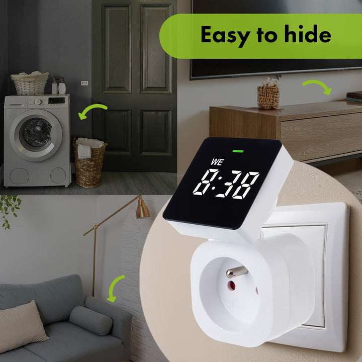 Tidsafbryder - digital timer GreenBlue, maks. belastning 16A, IP20, GB610 E