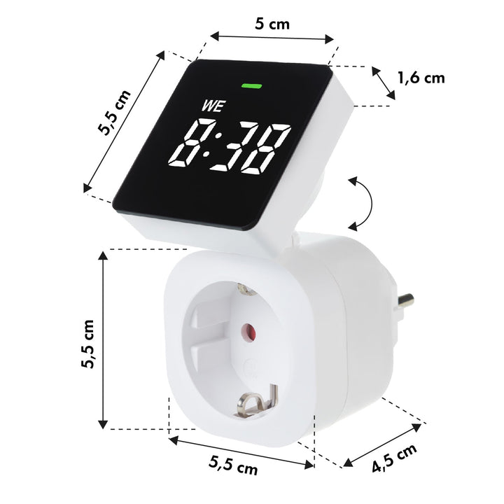 Tidsafbryder - digital timer GreenBlue, maks. belastning 16A, IP20, GB610 F