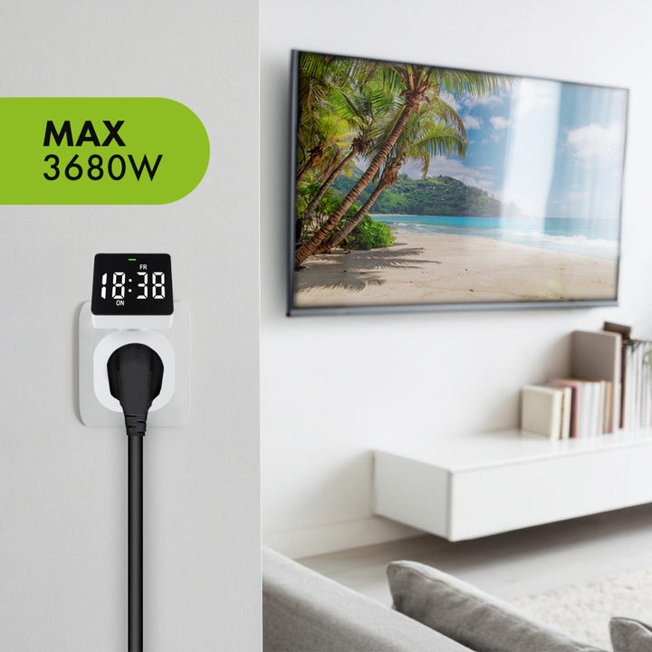 Tidsafbryder - digital timer GreenBlue, maks. belastning 16A, IP20, GB610 F