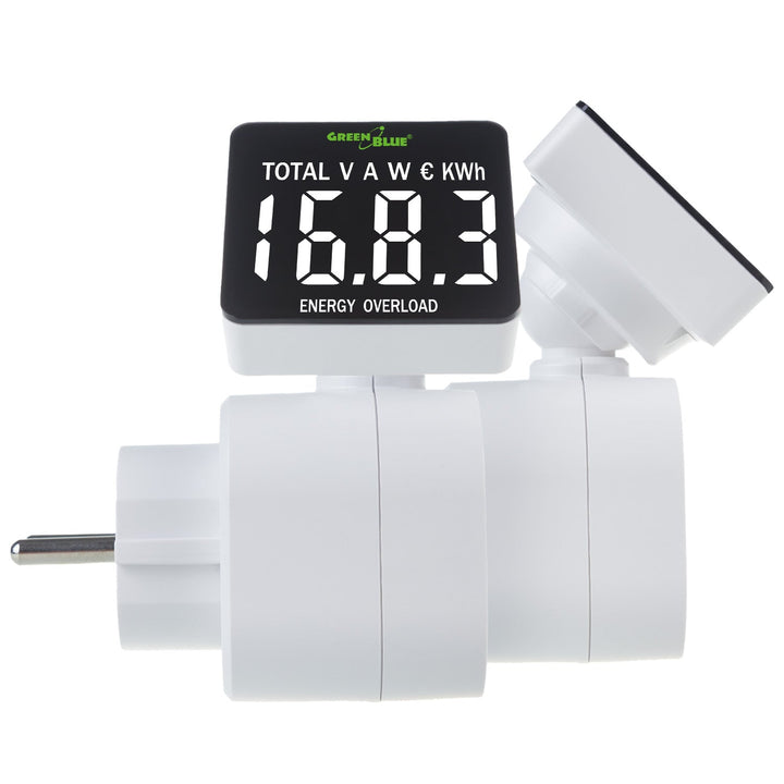 GreenBlue energimåler, wattmeter, 16 A, maks. 3680 W, hukommelse, GB620 F