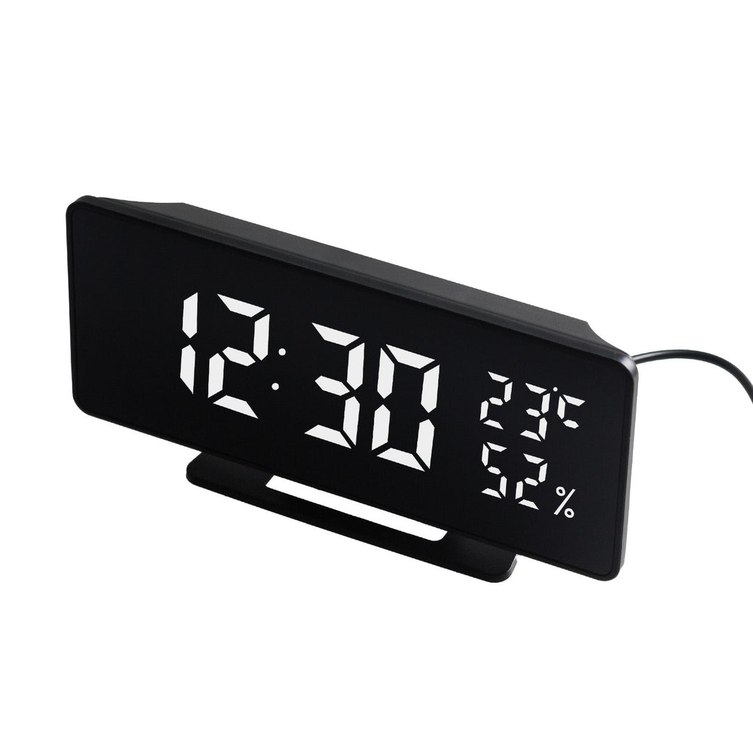 Vækkeur med alarm og termometer GreenBlue GB395 sort hygrometer
