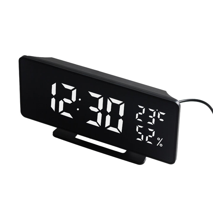 Vækkeur med alarm og termometer GreenBlue GB395 sort hygrometer