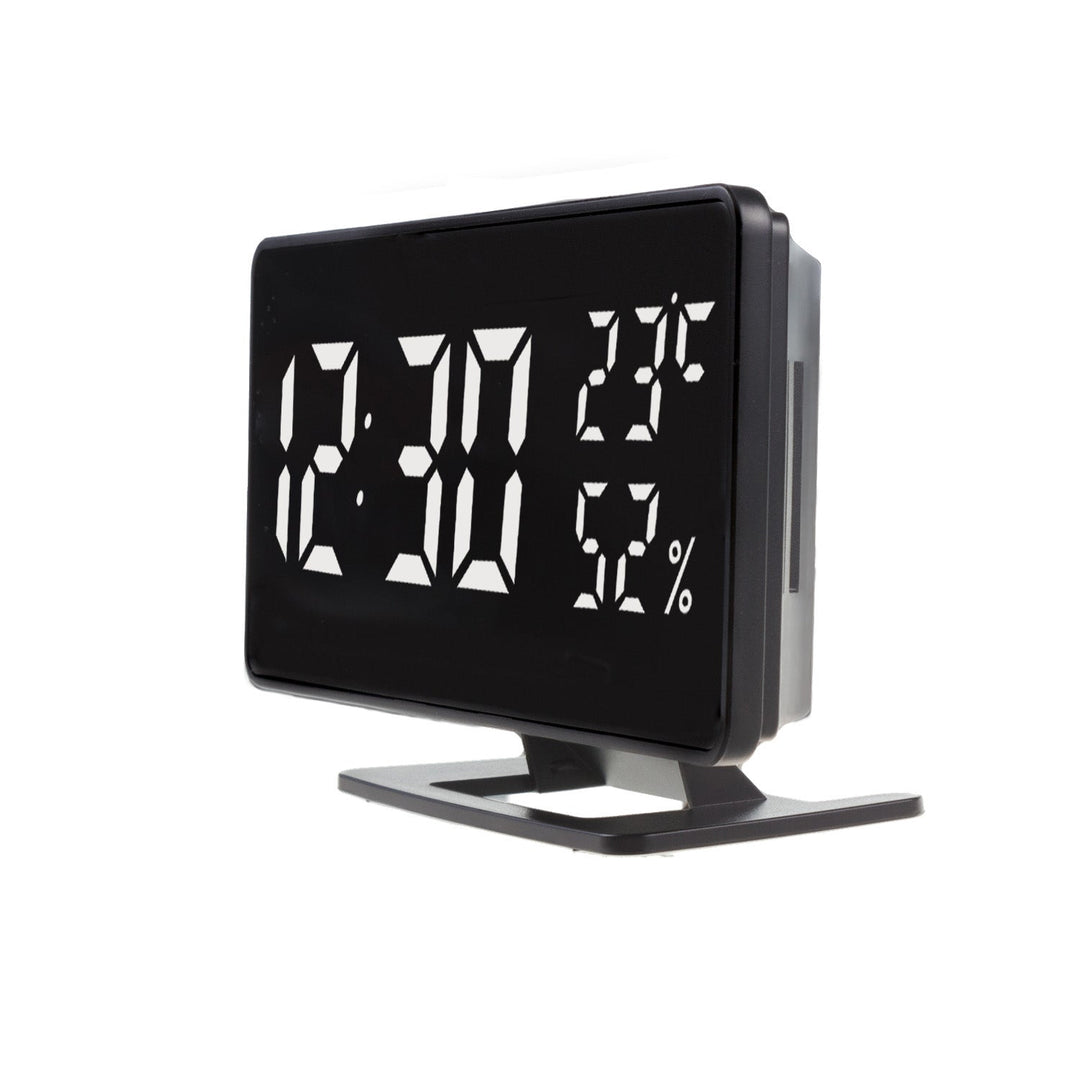Vækkeur med alarm og termometer GreenBlue GB395 sort hygrometer