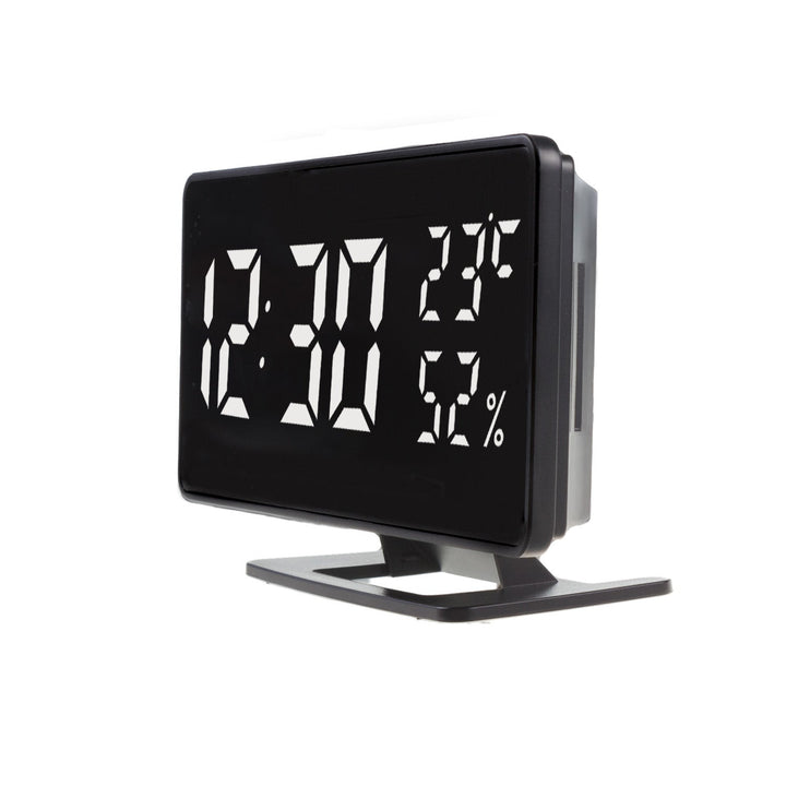 Vækkeur med alarm og termometer GreenBlue GB395 sort hygrometer