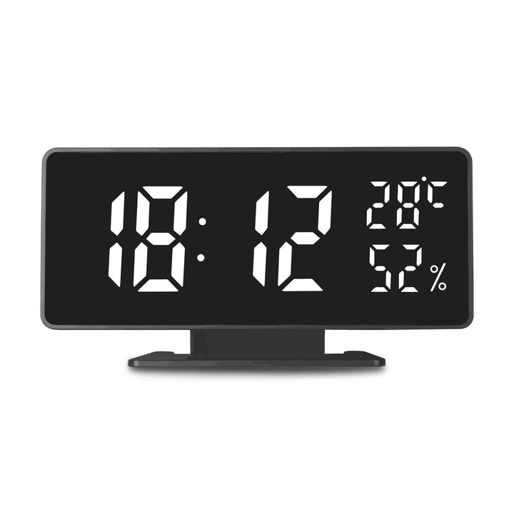 Vækkeur med alarm og termometer GreenBlue GB395 sort hygrometer
