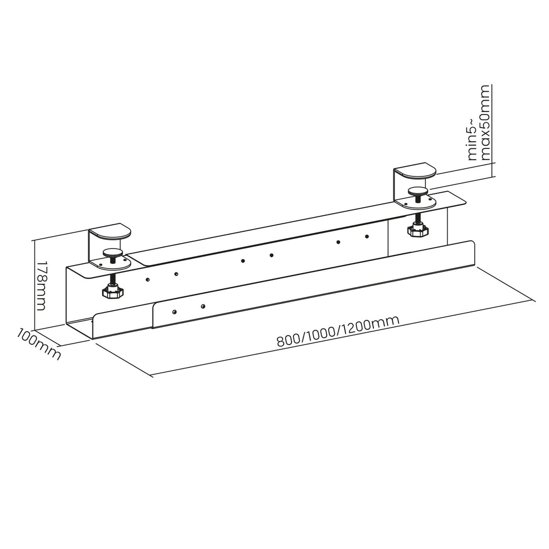 Maclean kabelholder til skrivebordet, maks. 5 kg, MC-333