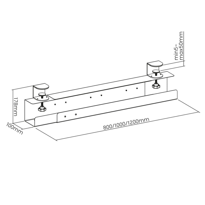 Maclean kabelholder til skrivebordet, maks. 5 kg, MC-333