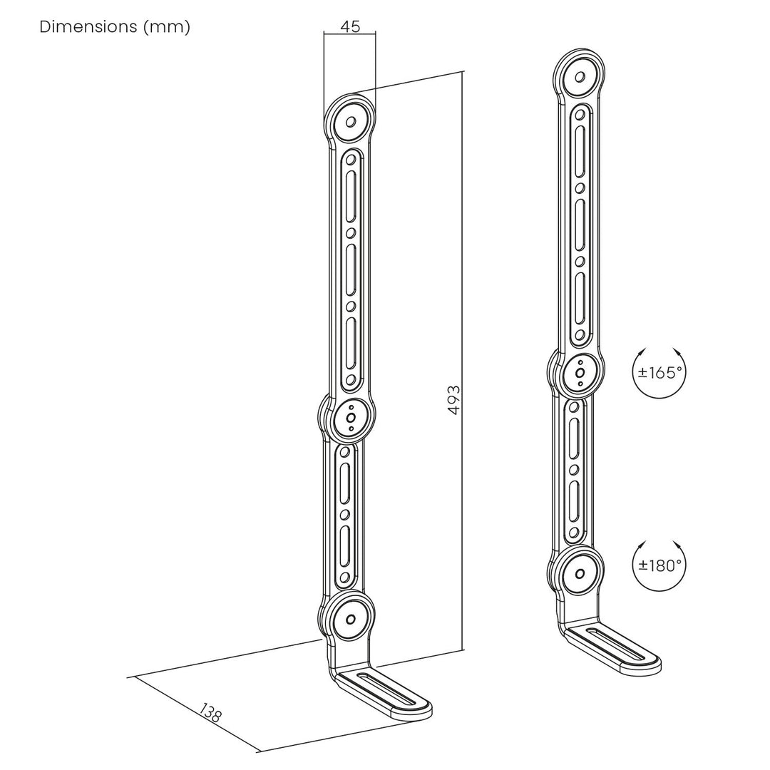 VESA-holder til universal soundbar Maclean, maks. 15 kg, MC-334