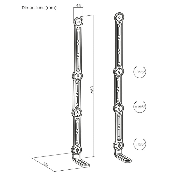 VESA-holder til universal soundbar Maclean, maks. 15 kg, MC-335