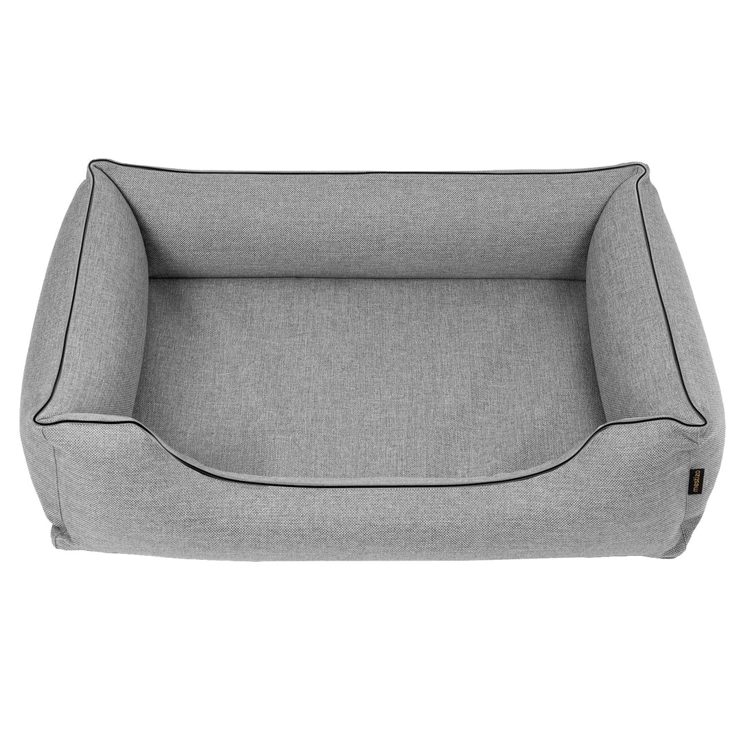 Mestizo-hundeseng, 65 x 50 cm, lysegrå med sort finish, SMTF-GRA-B-1