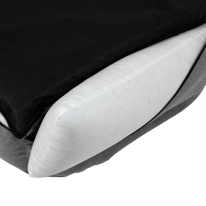 Mestizo-hundeseng, 100 x 75 cm, lysegrå med sort finish, SMTF-GRA-B-3