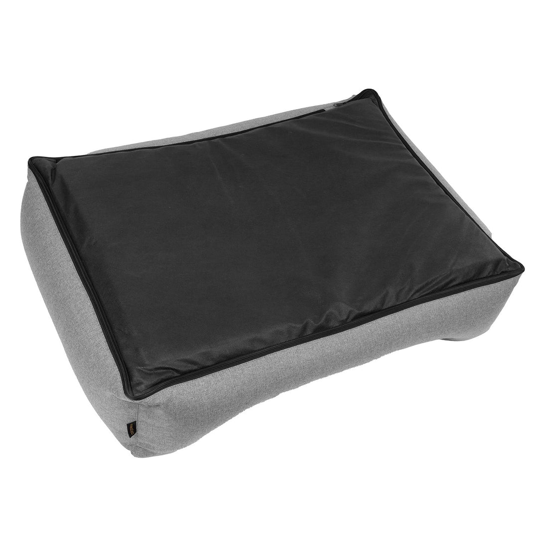 Mestizo hundeseng, 100x75 cm, lysegrå med hvid finish, SMTF-GRA-W-3