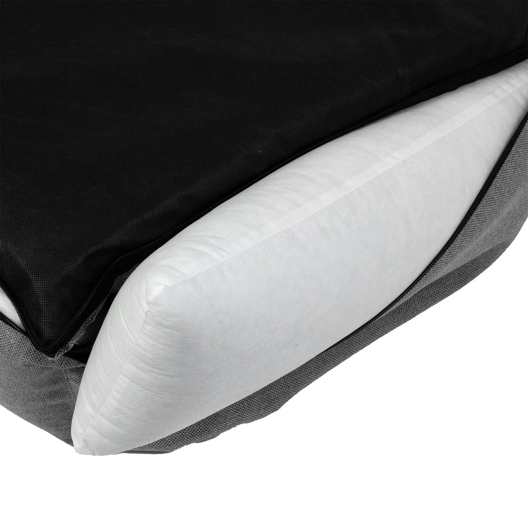 Mestizo hundeseng, 100x75 cm, lysegrå med hvid finish, SMTF-GRA-W-3