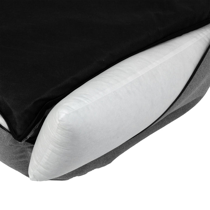Mestizo hundeseng, 100x75 cm, lysegrå med hvid finish, SMTF-GRA-W-3