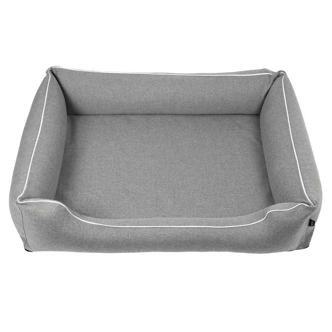 Mestizo hundeseng, 100x75 cm, lysegrå med hvid finish, SMTF-GRA-W-3
