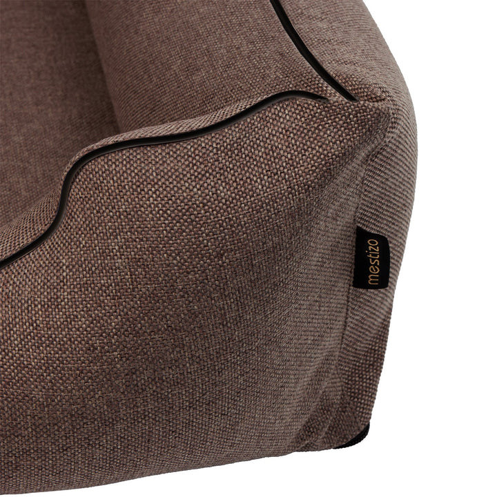 Mestizo-hundeseng, 100 x 75 cm, brun med sort finish, SMTF-BRO-B-3