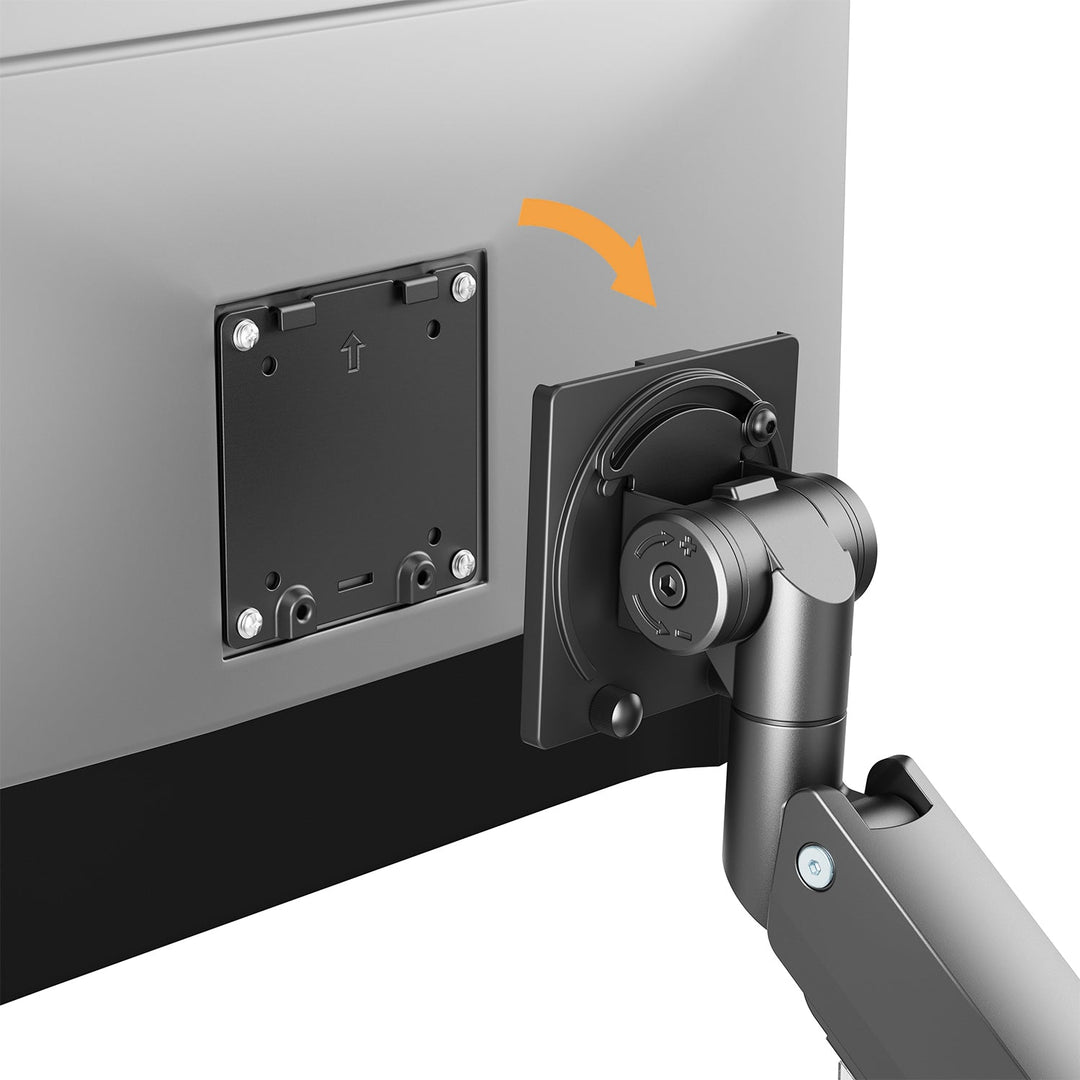 Maclean MC-968 monitorholder, dobbelt arm med gasfjeder, 17-57 tommer, 27 kg