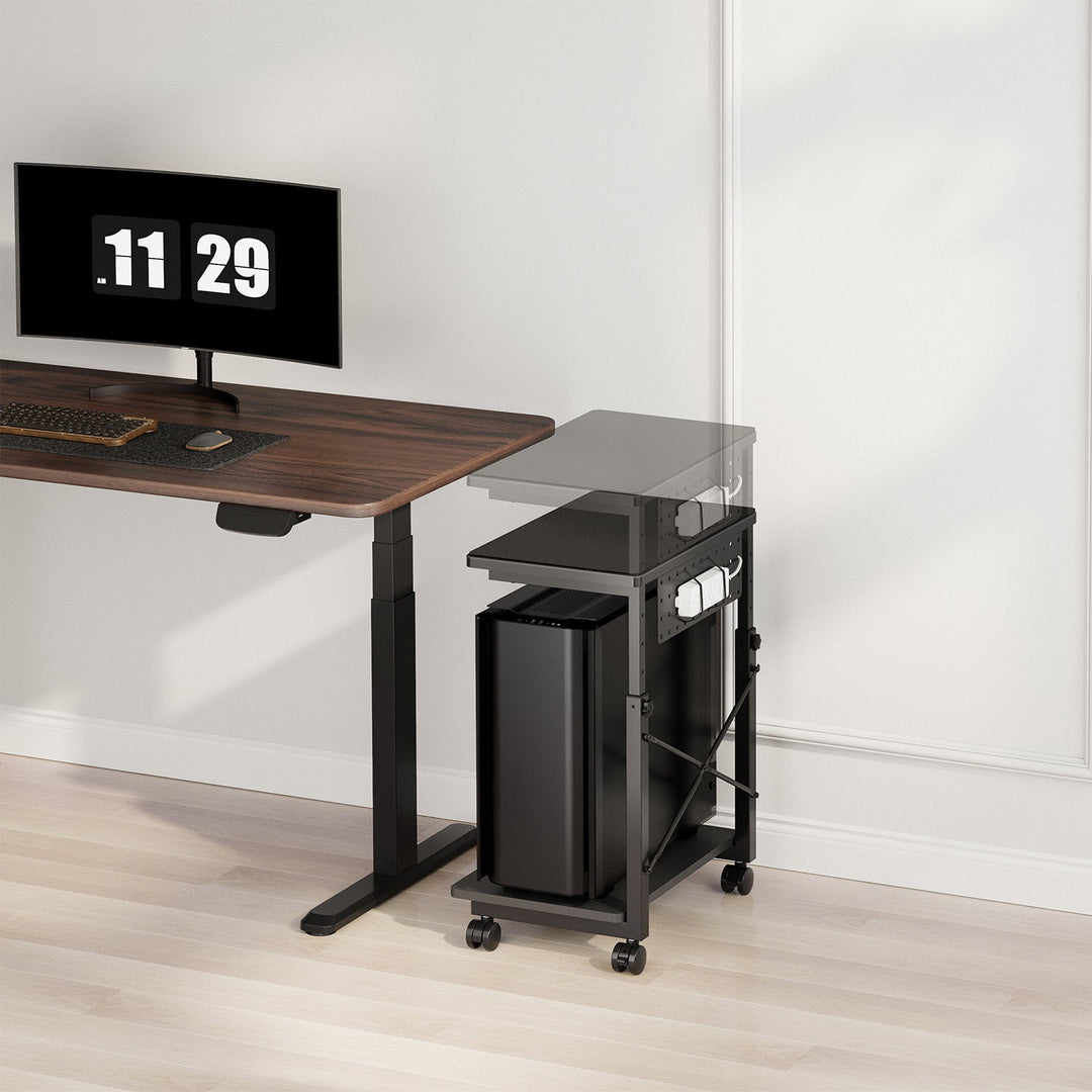 Rullebord til computer CPU med NanoRS-hylde, maks. 80 kg, justerbar højde 550~850 mm, RS430