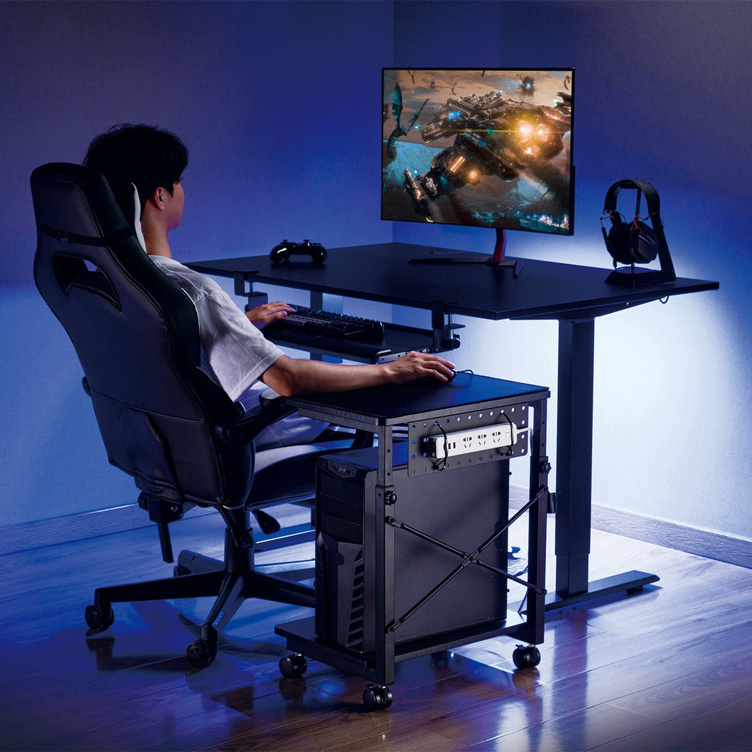 Rullebord til computer CPU med NanoRS-hylde, maks. 80 kg, justerbar højde 550~850 mm, RS430
