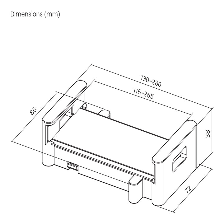 Universal tabletholder til VESA-beslag Maclean MC-991 passer til tablets på 4,7-15 tommer