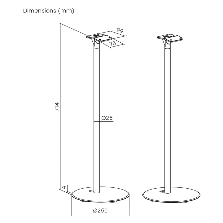 Gulvstativer til Sonos® ERA 300, Maclean, MC-995