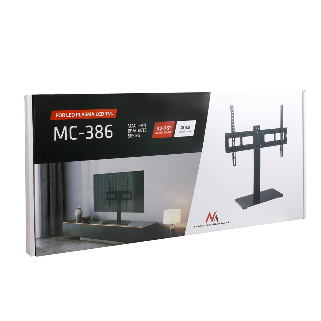 Maclean universal TV-stativ til TV-skab, stativ max. 40 kg, max. VESA 600x400 til TV 32-75" MC-386