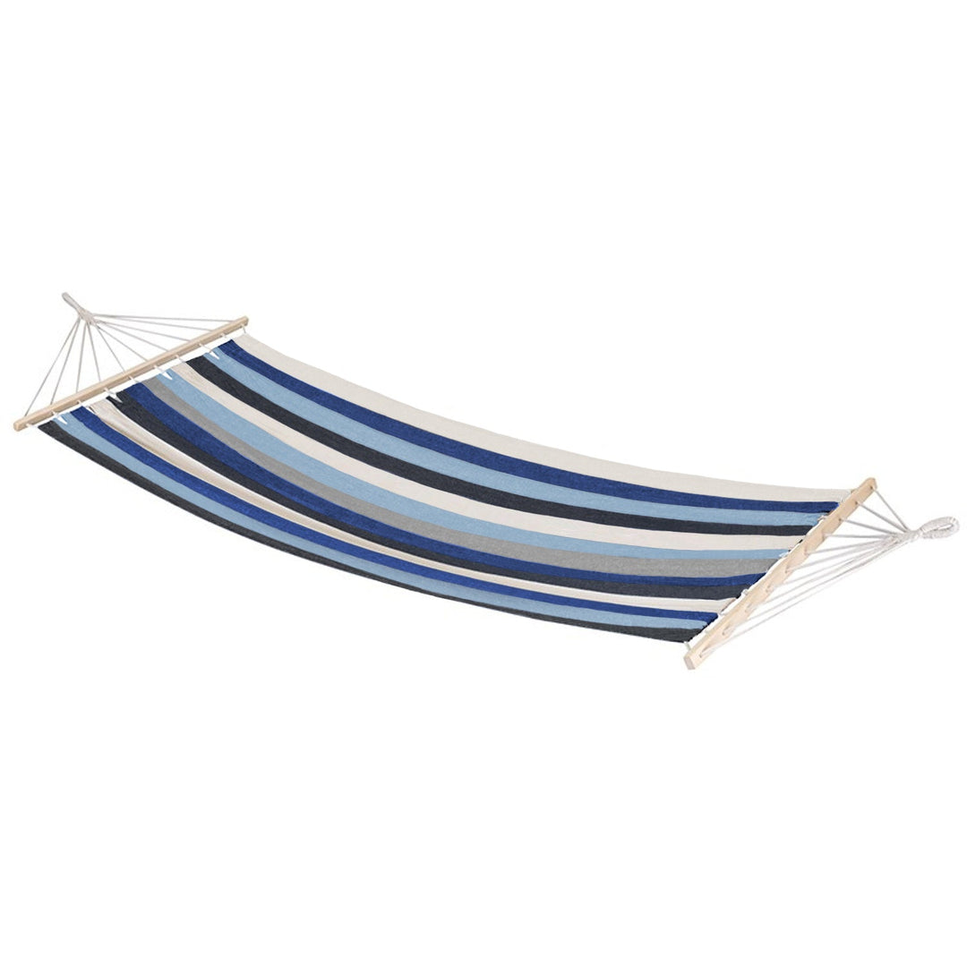 Hængekøje med tværstang, 200 x 100 cm, 70 % bomuld/30 % polyester, op til 120 kg, JLH004