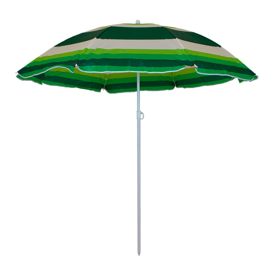 Master Grill&Party haveparasol, diameter 180 cm, hvid-grønne striber, JKB03