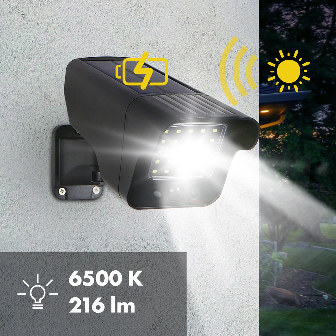 SOL1803S kameraattrap solcelledrevet blinkende LED-diode bevægelsessensor LED-belysning gratis klistermærke