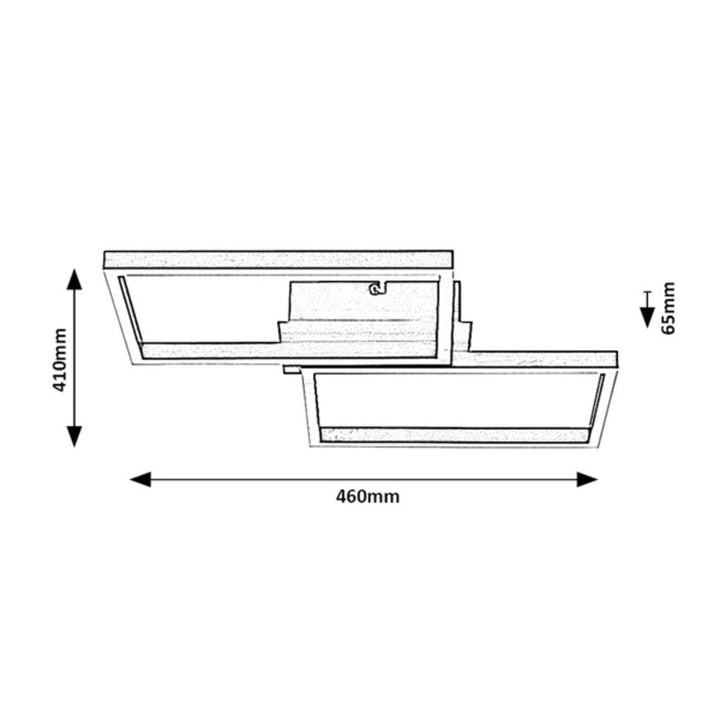 Rabalux-lampe, loftlampe, LED 40 W, sort, fjernbetjening, Ludano