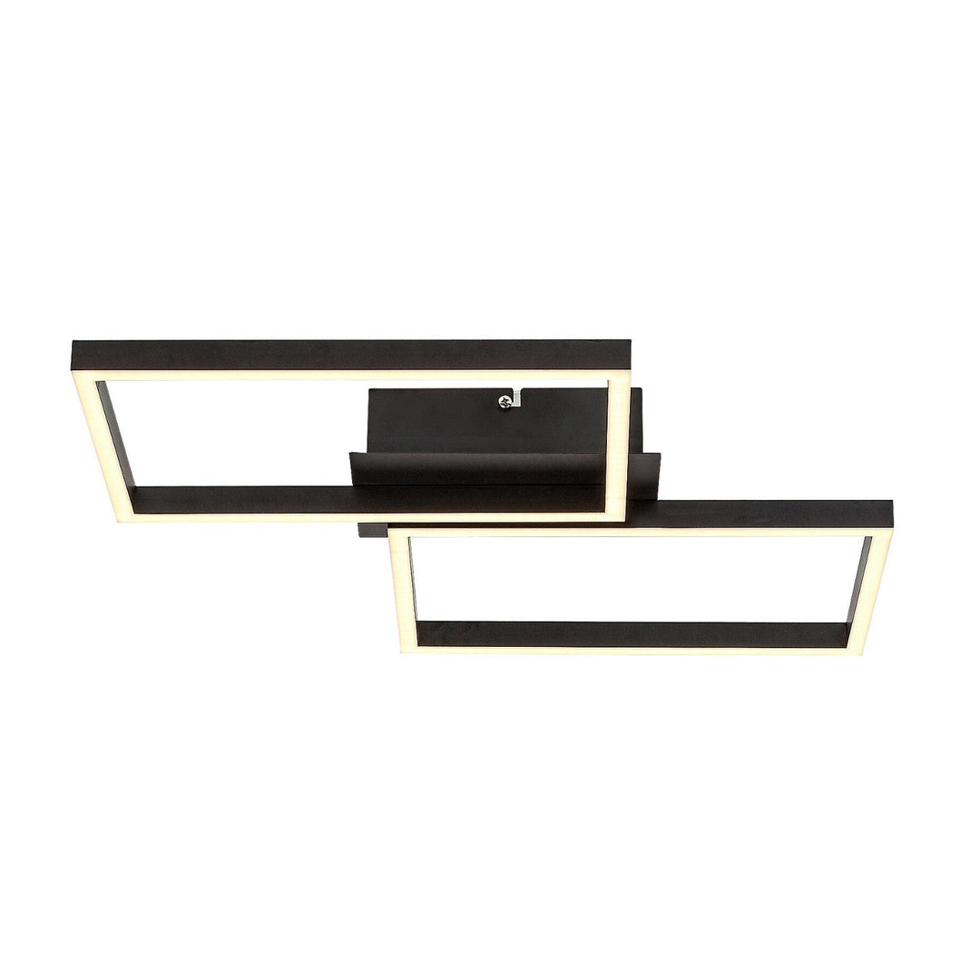 Rabalux-lampe, loftlampe, LED 40 W, sort, fjernbetjening, Ludano
