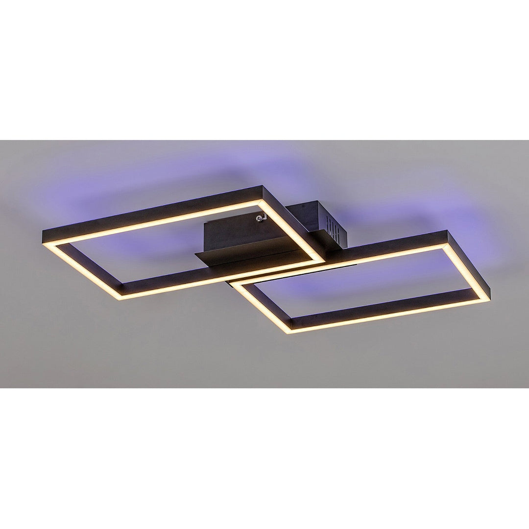 Rabalux-lampe, loftlampe, LED 40 W, sort, fjernbetjening, Ludano