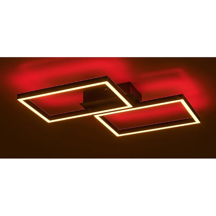 Rabalux-lampe, loftlampe, LED 40 W, sort, fjernbetjening, Ludano