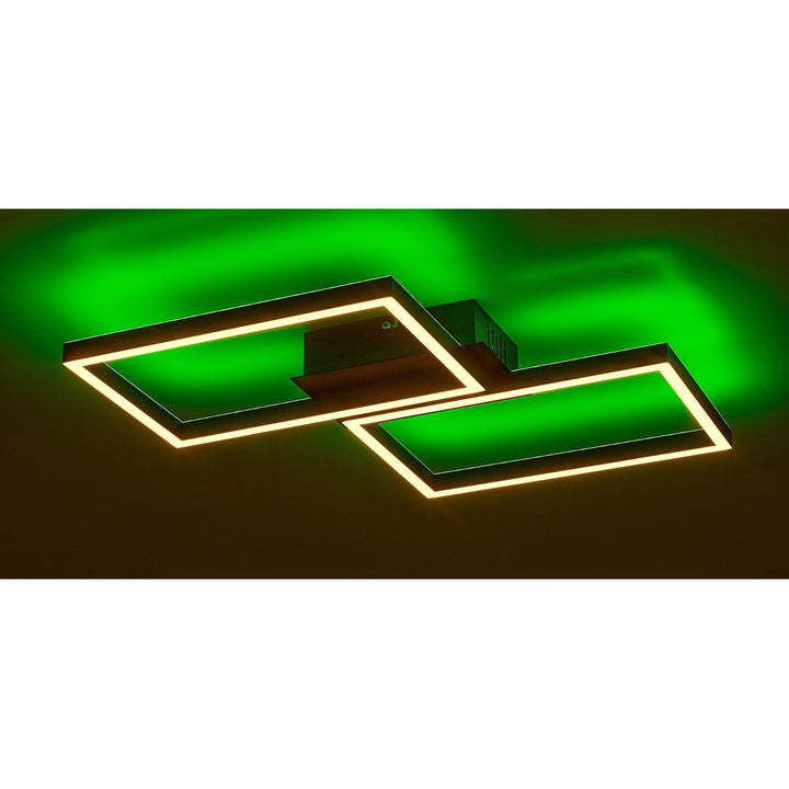 Rabalux-lampe, loftlampe, LED 40 W, sort, fjernbetjening, Ludano