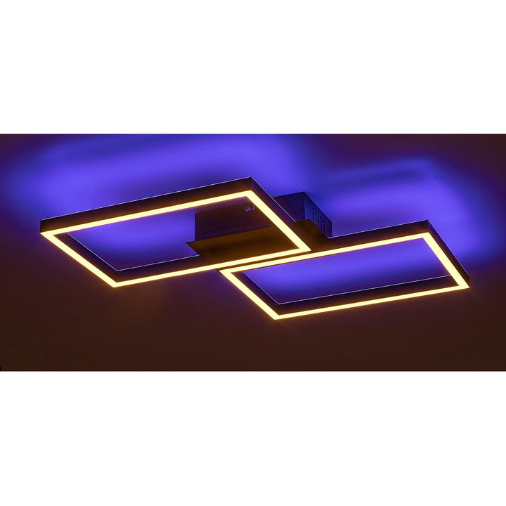 Rabalux-lampe, loftlampe, LED 40 W, sort, fjernbetjening, Ludano