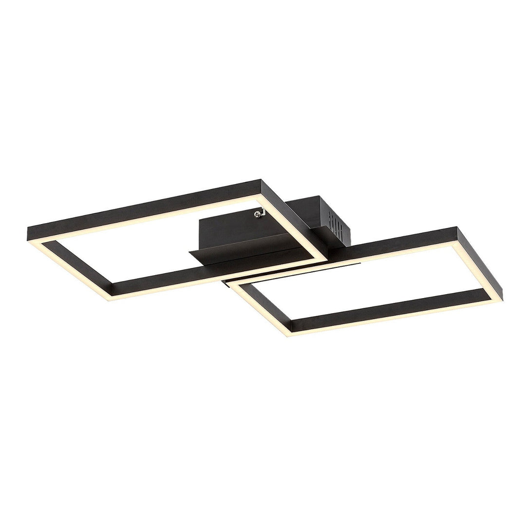 Rabalux-lampe, loftlampe, LED 40 W, sort, fjernbetjening, Ludano