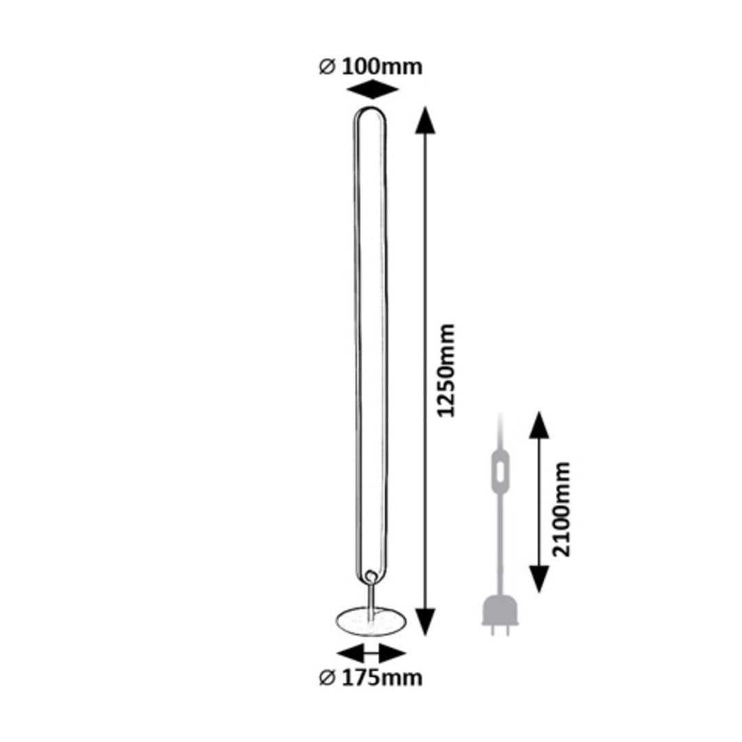 Rabalux-lampe, stående, LED 19W, RGB, med fjernbetjening, Barto