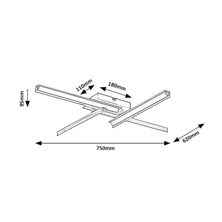 Rabalux lampe, loftlampe, LED 20W, IP20, varm hvid farve, Remiel