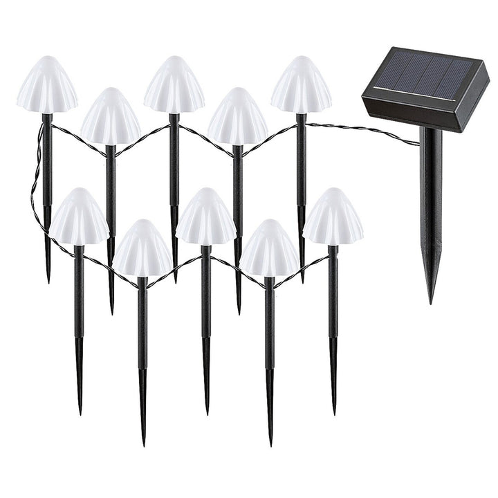 Rabalux solcellelamper, 10 armaturer, LED, IP44, svampeformet lampeskærm, Skadar