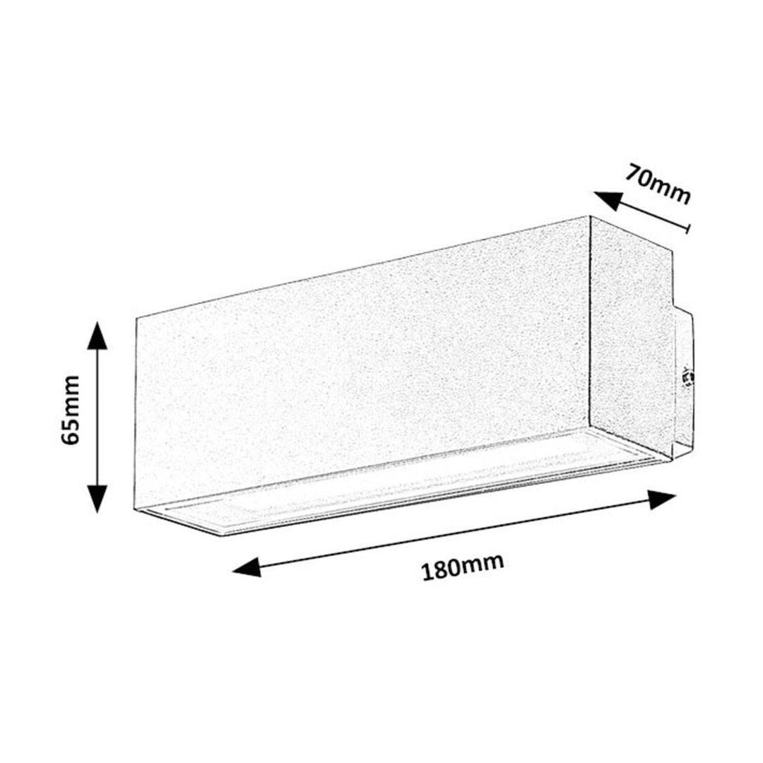 Rabalux-lampe, væglampe, udendørs, LED, 10 W, IP54, Mataro