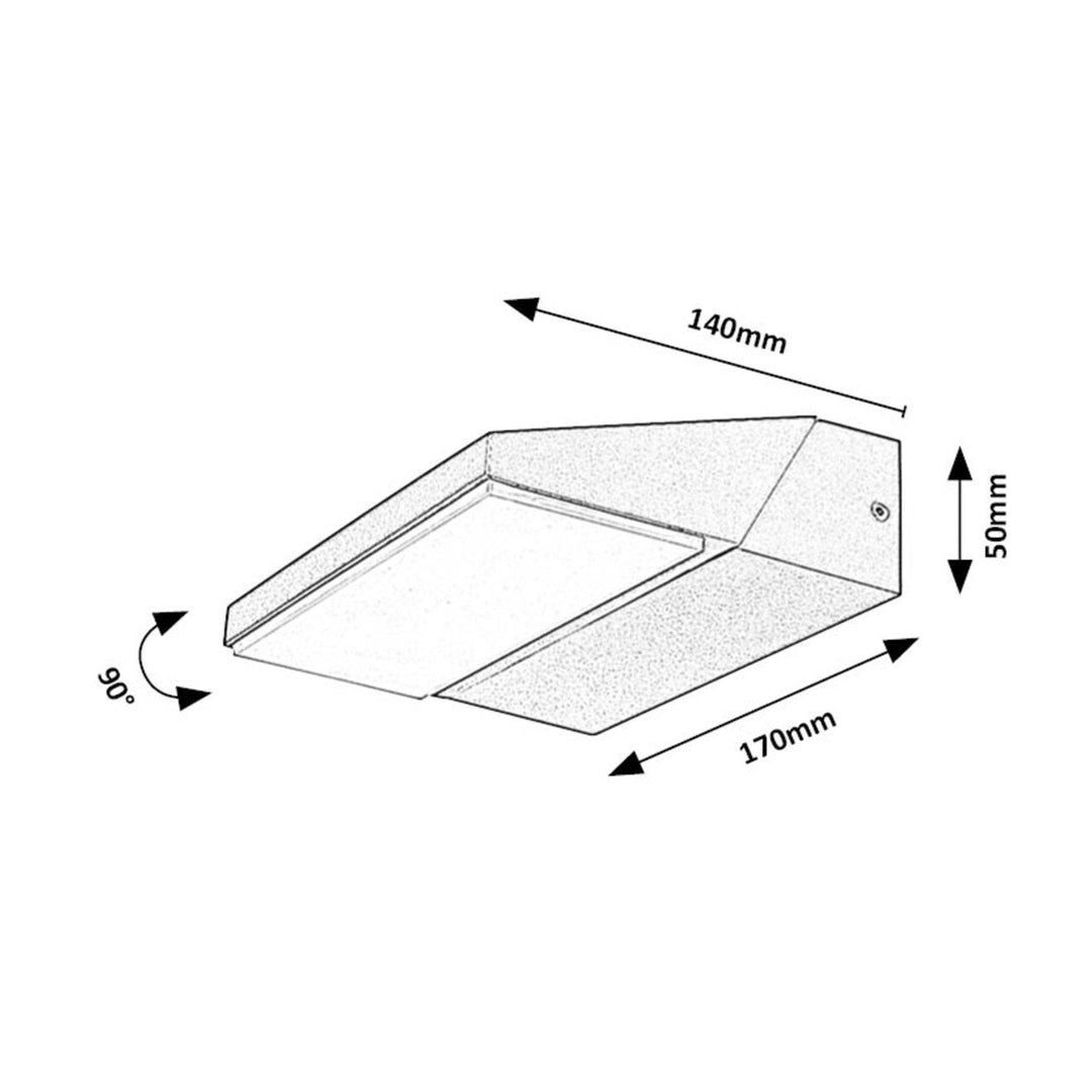 Rabalux-lampe, udendørs, vægmonteret, LED, 13 W, IP65, Senica
