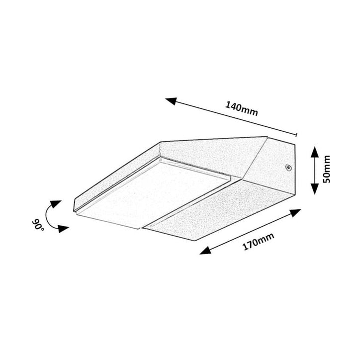 Rabalux-lampe, udendørs, vægmonteret, LED, 13 W, IP65, Senica