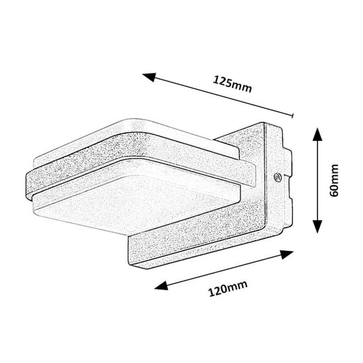 Rabalux-lampe, udendørs, vægmonteret, IP44, LED, 12 W, Gendt