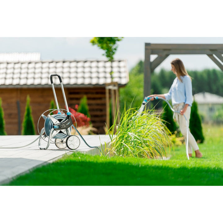 Cellfast havegrejssæt, vogn, 20 m 3/4 slange, sprinkler, koblinger, EXPLORER